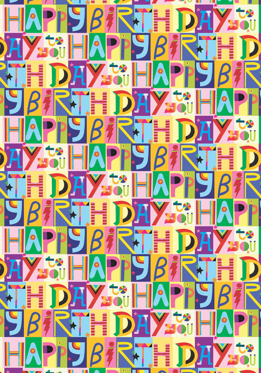 Typo Birthday Giftwrap