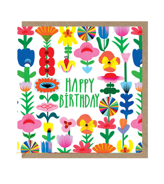 Happy Birthday Flower Card