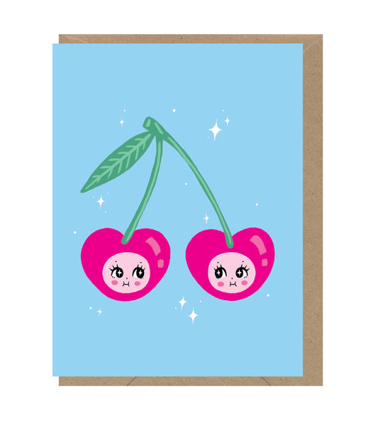 Cherries Blank Mini Card
