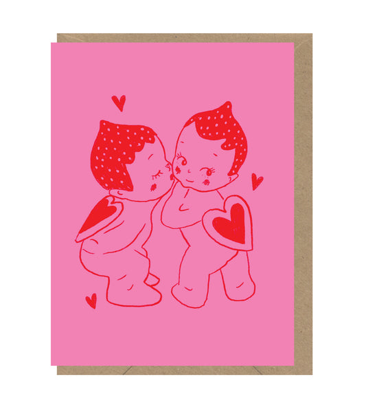 Love Cherubs Blank Mini Card
