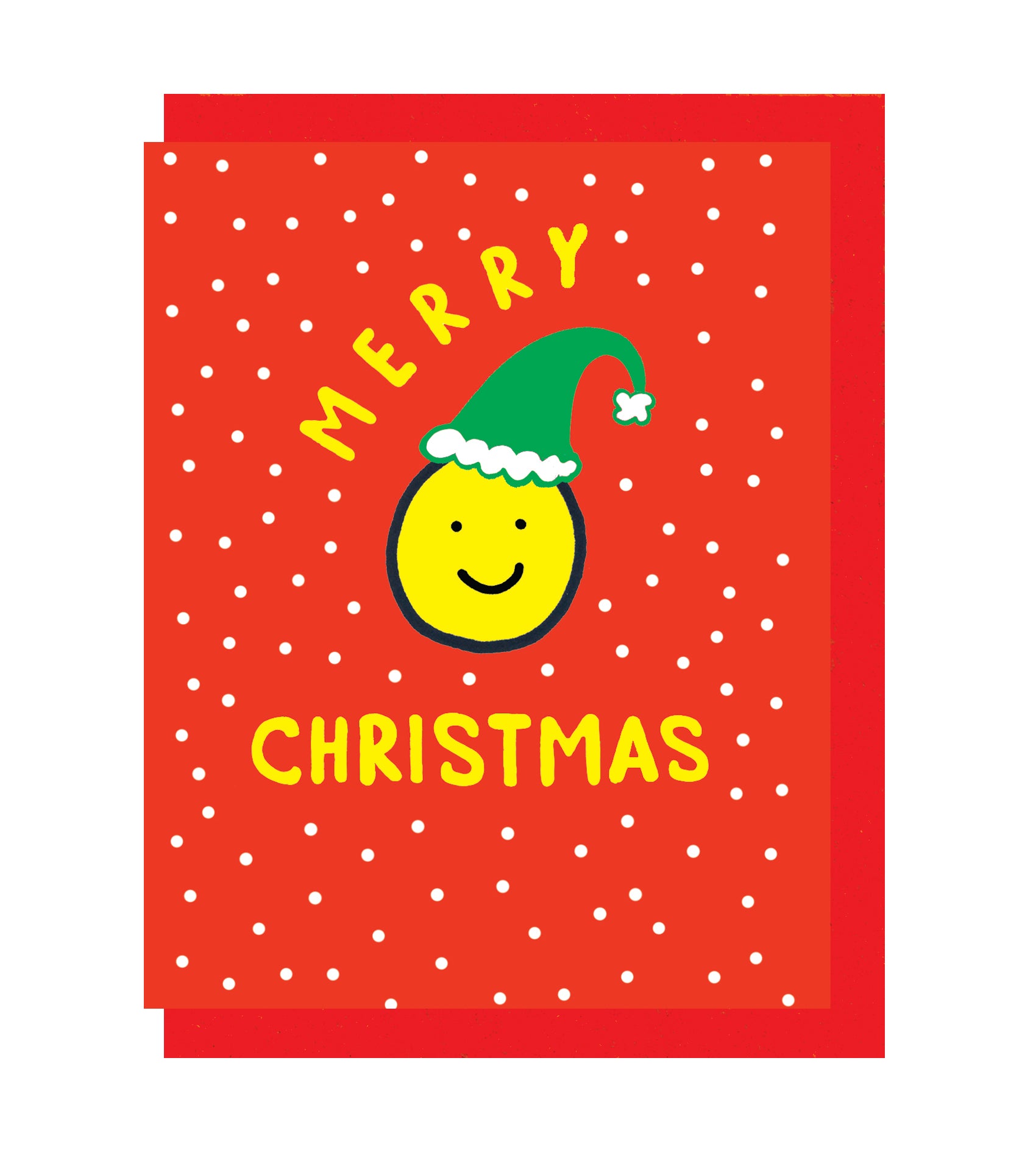 Merry Christmas Smiley Face Card