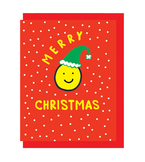 Merry Face Merry Christmas Smiley Face Card