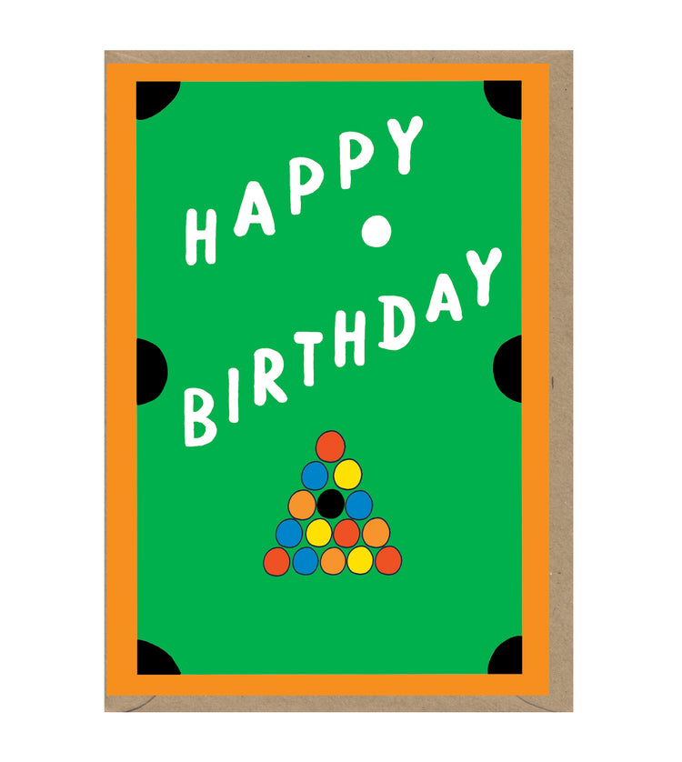 Happy Birthday Pool Table Card